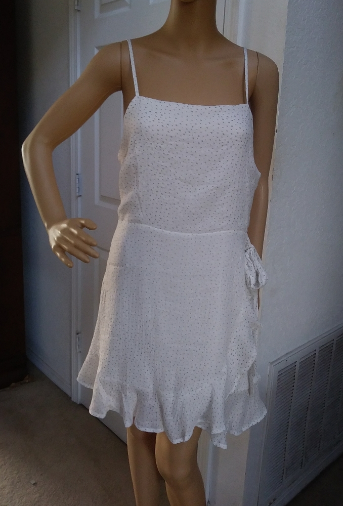 NWT SAGE Dress W/ Spagetti Straps & Ruffled Hem,